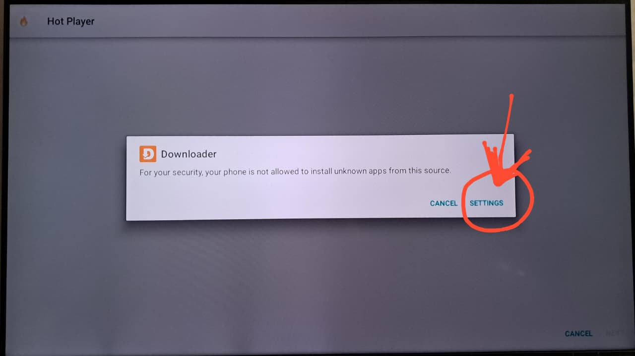 Steg 4: Ge Downloader tillåtelse att installera Hot IPTV